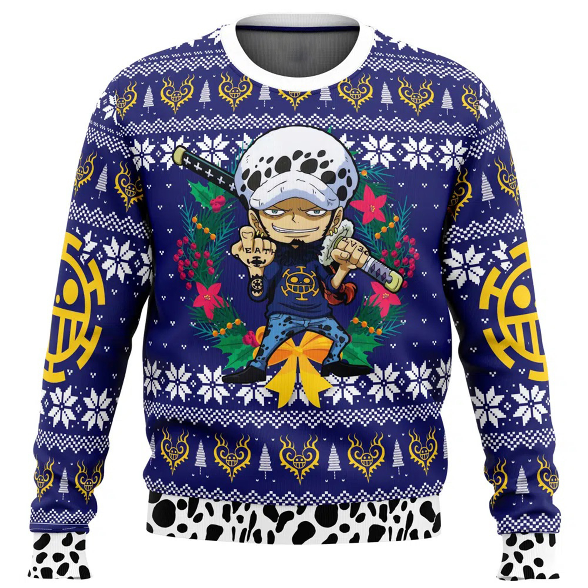 Unisex Anime Ugly Christmas Sweater TeeThreads Sustain the Scene with Custom Apparel