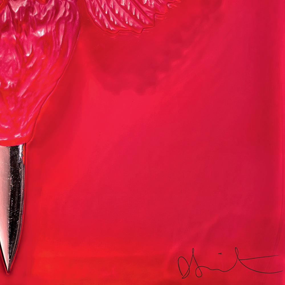 ETERNAL PRAYER DAMIEN HIRST & LALIQUE 2017 - CRISTAL ROUGE, TAMPONNÉ PLATINE