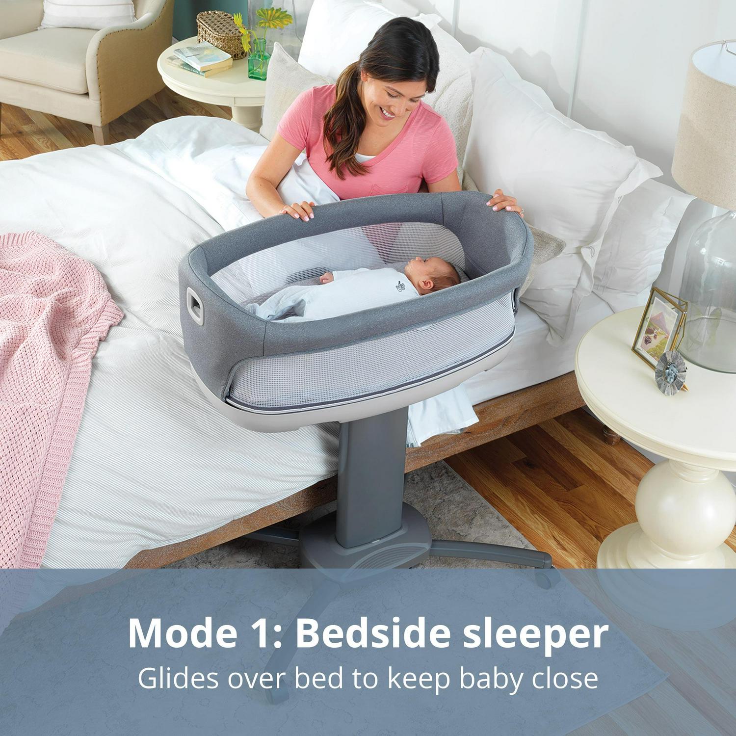 Chicco Close to You 3-in-1 Portable Bedside Bassinet and Changing Table - Heather Grey (Grey). New - Image 2