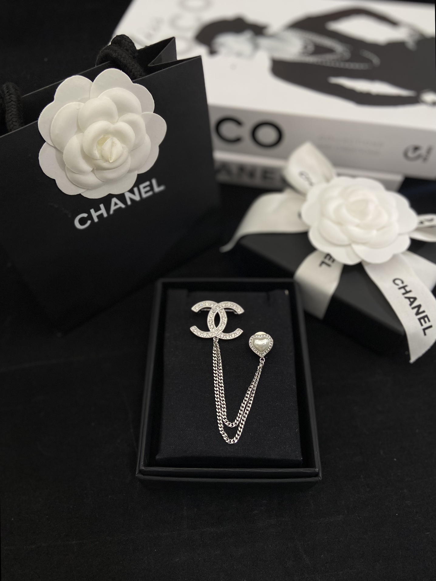 Chanel Silver Chain Tassel Brooch - Original Replica Club