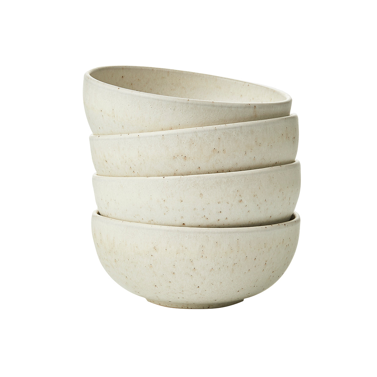 Blokker Mixed Ceramics Kommen 4st. - Ø 15 cm - Crème