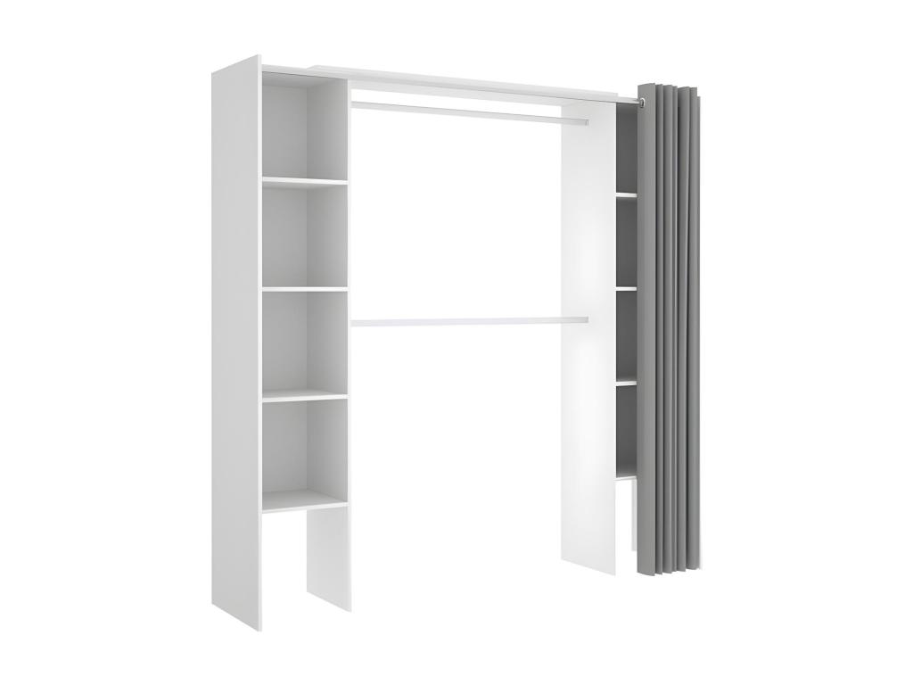 Armario ropero extensible 2 estanterías color blanco
