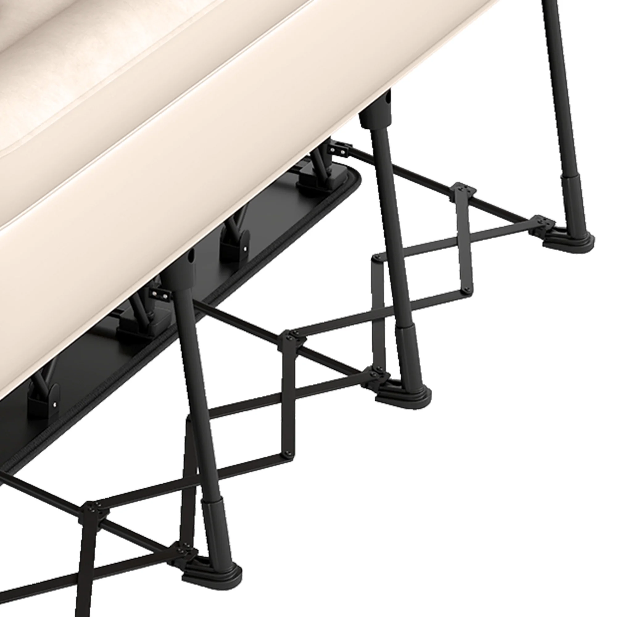 Uforic Inflatable Queen Air Mattress with Built-in Pump, Frame, Velvet Surface & Portable Storage Case, Khaki - Image 10