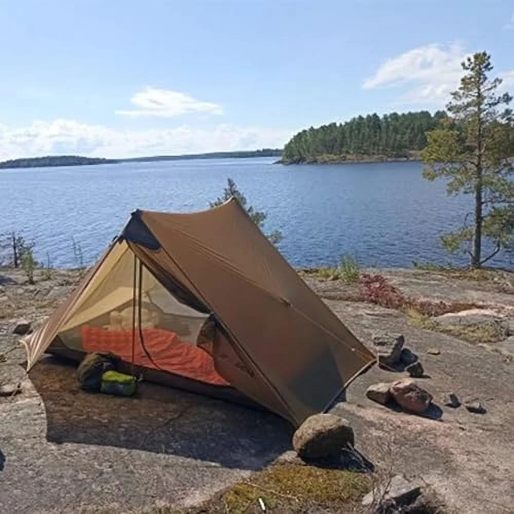 3F UL Gear Lanshan Ultralight Tent Waterproof Professional Hiking Tent 2Person Tents for Camping 4 Season Backpacking Tent (Khaki-2 People, 4 Season) - Image 4