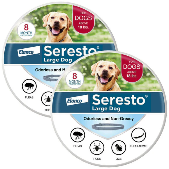 Seresto Flea & Tick Collar for Dogs & Cats, Waterproof Adjustable Design, Long-Lasting Comfortable Everyday Accessory