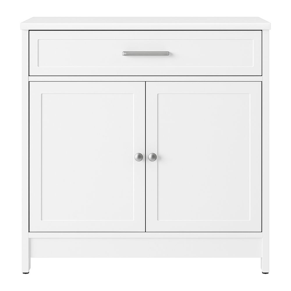 Armario de almacenamiento blanco con cajón, muebles de diseño moderno, gabinete funcional para sala de estar o dormitorio