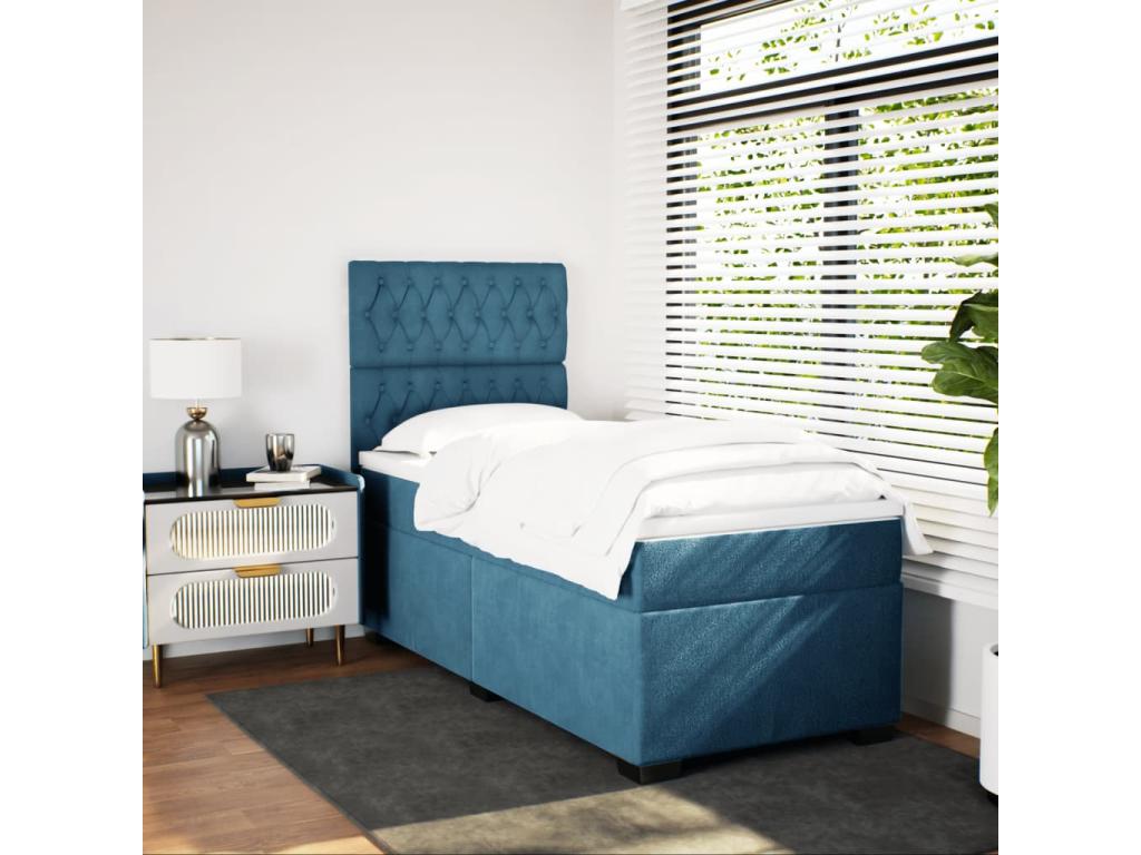 Cama box Joliven con colchón azul 90x190 cm