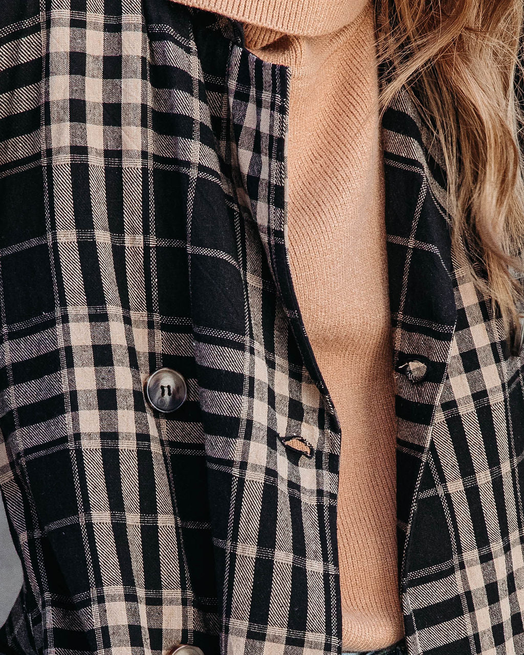 Matilda Plaid Lightweight Pocketed Jacket - Se7enfashion