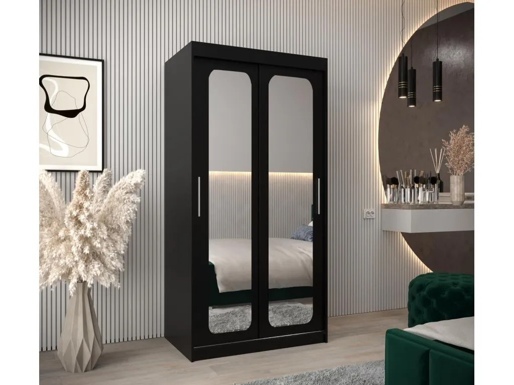 ARMARIO Alkihogares T3 DE PUERTAS CORREDERAS 200/100/62 2 puertas (negro/negro)