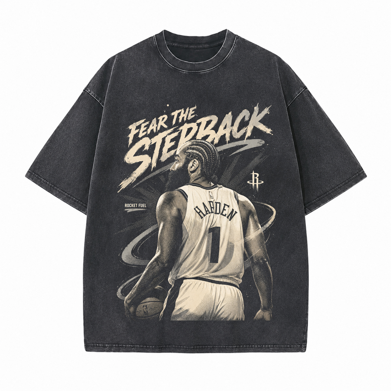 Bearded Legend Basketball Star Printed Unisex Washed T-Shirt