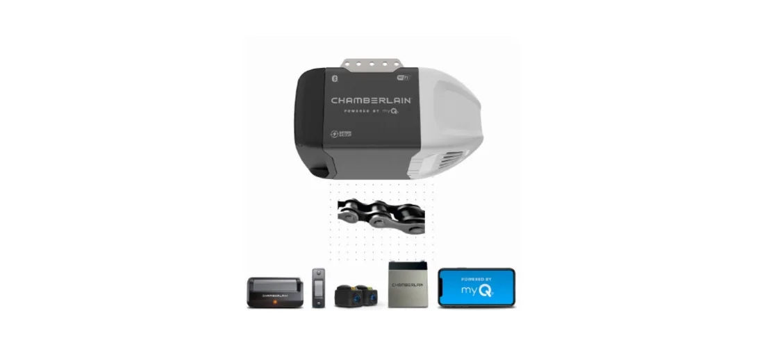 Chamberlain 0.5 HP Chain Drive Smart Garage Door Opener With 7 ft Rail - C2212T - Image 9 Chamberlain 0.5 HP Chain Drive Smart Garage Door Opener With 7 ft Rail - C2212T - Image 9