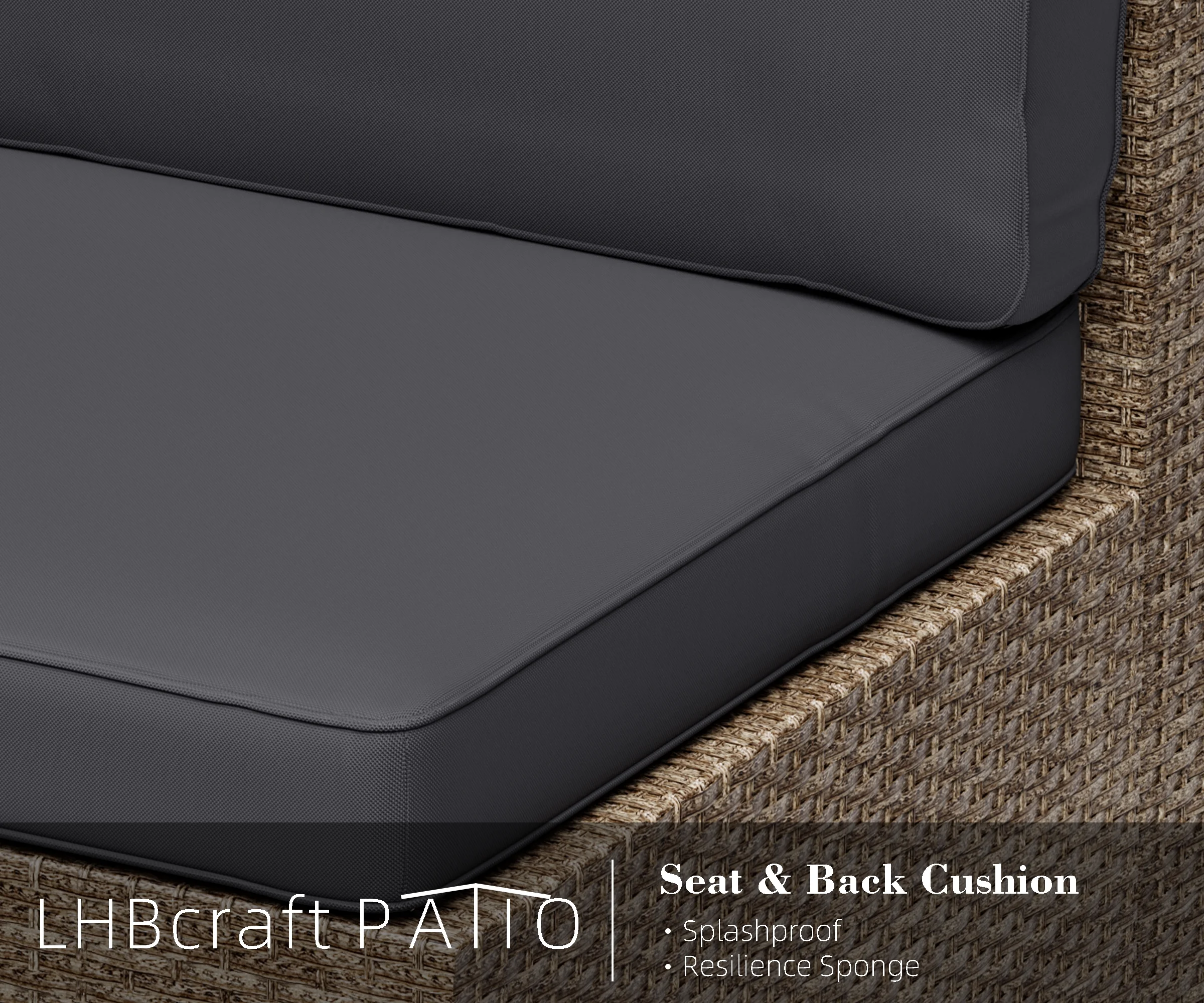 Bifanuo 7 Piece Patio Furniture Set, Outdoor Furniture Patio Sectional Sofa, All Weather PE Rattan Outdoor Sectional with Beige Cushions and Table, Black Wicker - Image 13