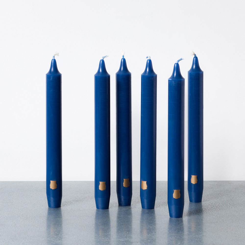 Lot de 6 bougies Madeleine - Bleu Marine