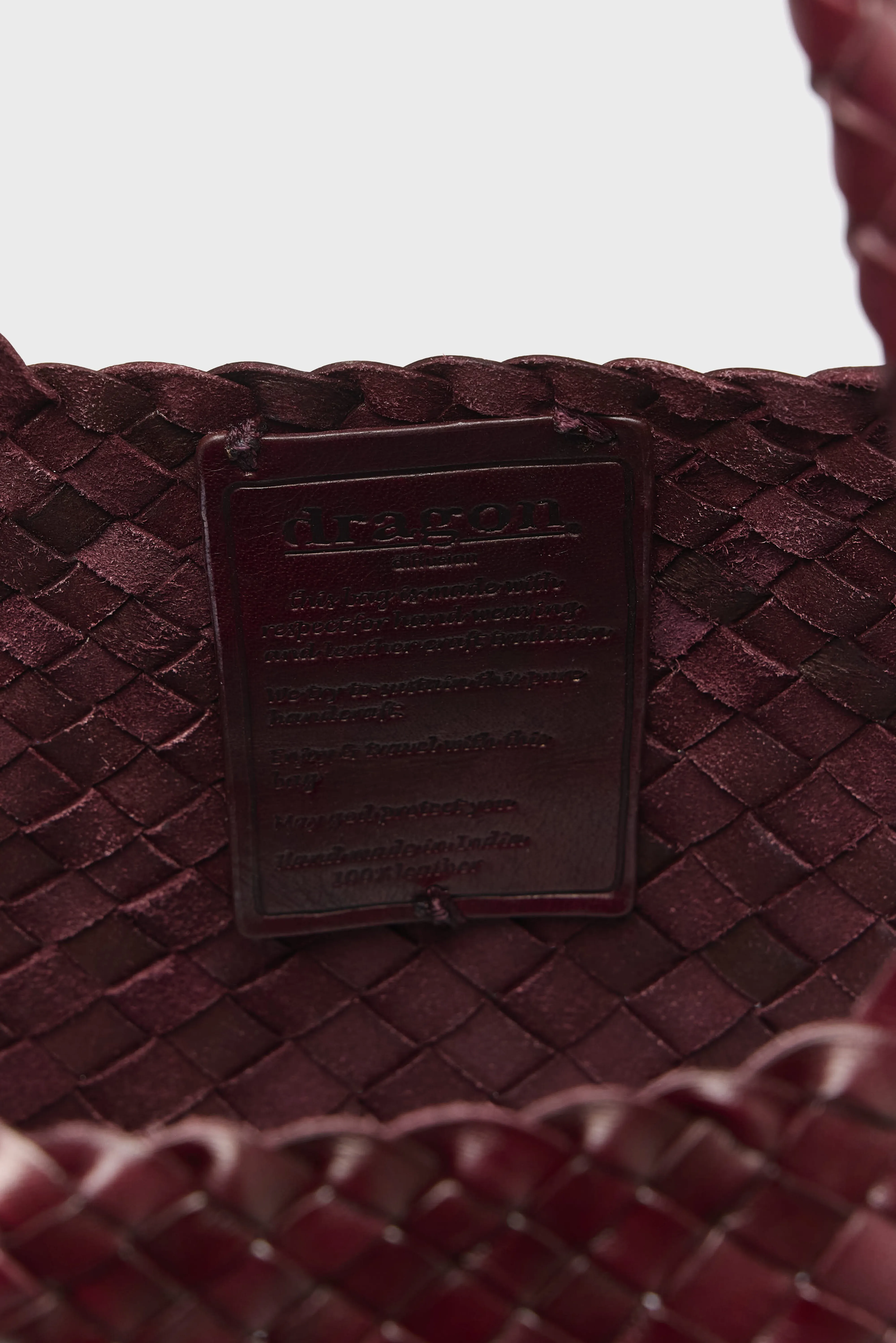 Bellerose Santa Croce Big Woven Leather Bag  (252 / W / BORDEAUX)