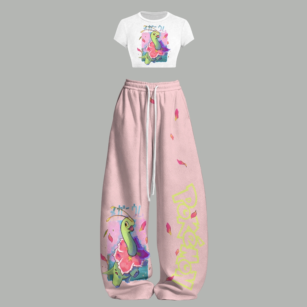 Pokémon Women T-Shirt  & Elasticated Trousers Two-Piece Set