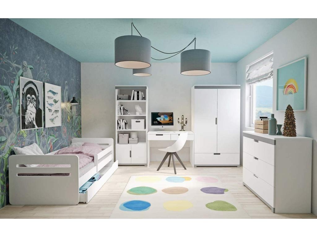 Armario infantil 2 puertas Hominor blanco
