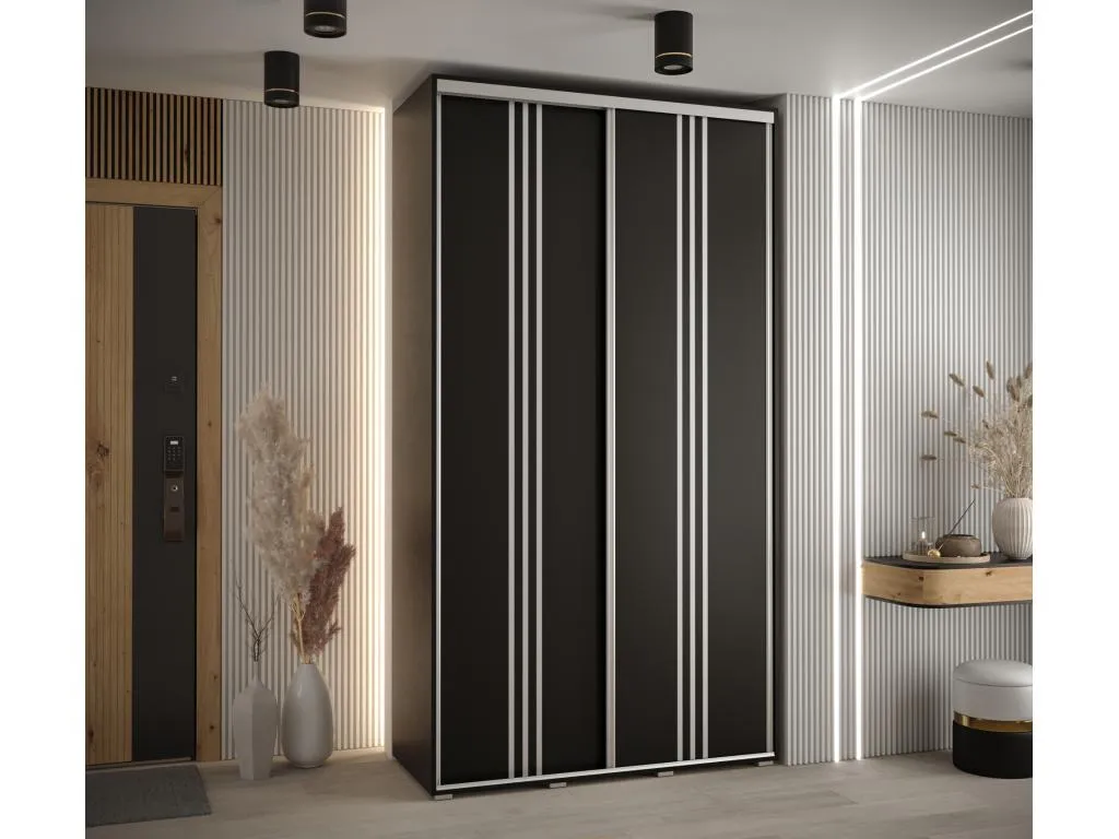 ARMARIO Homepleno 6 DE PUERTAS CORREDERAS 235.2/130/60 2 puertas (Negro/Negro/Plata) 16231khxe