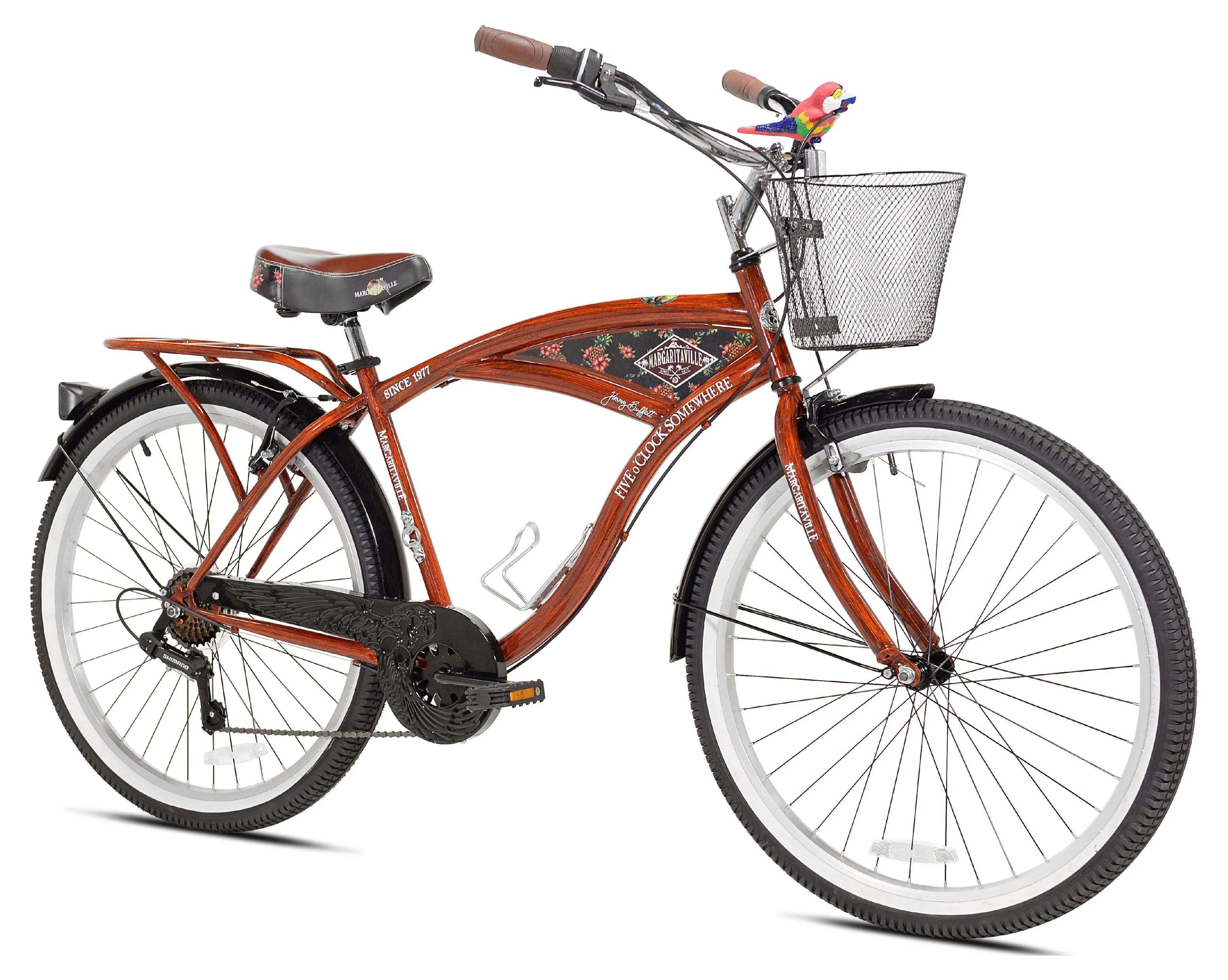 Kent 26in Margaritaville Men's Cruiser Bike, Wood Grain Color Kent 26in Margaritaville Men's Cruiser Bike, Wood Grain Color