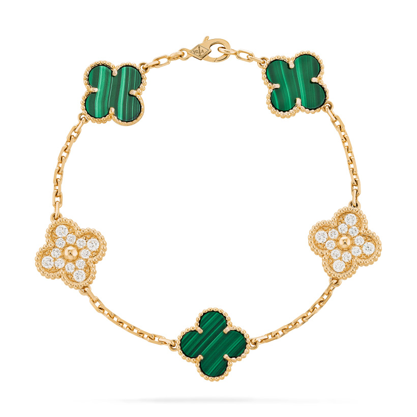 Replicate Vintage Alhambra bracelet, 5 motifs(1:1 replica) - Original Replica Club