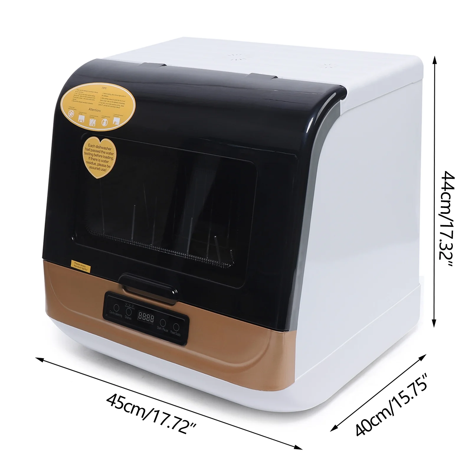 Autrinix Portable Dishwasher with 99.9% Sterilization, 3 Wash Modes & Water-saving Function, Compact Design, Perfect for Apartments & Small Kitchens - Image 5