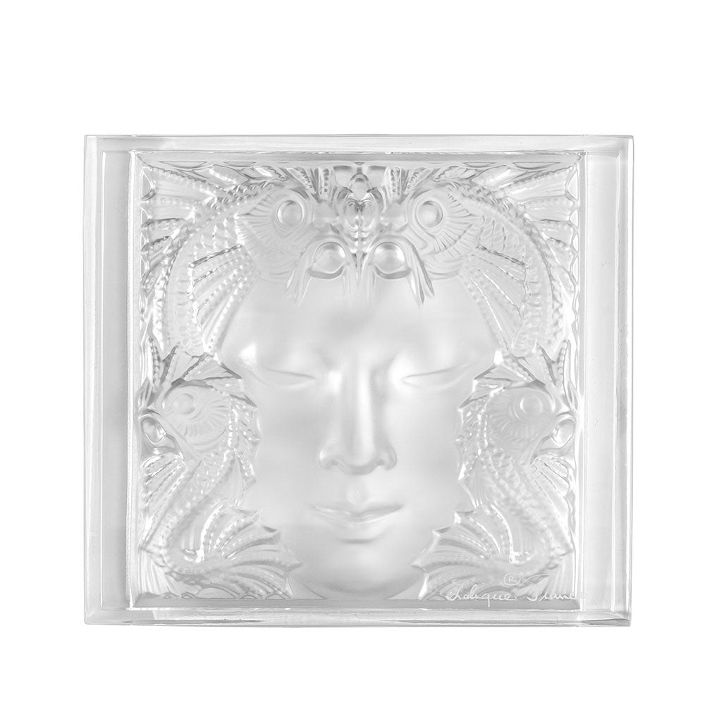 PANNEAU DÉCORATIF RÉVÉLATION MASQUE DE FEMME - CRISTAL INCOLORE, NON MIROITÉ