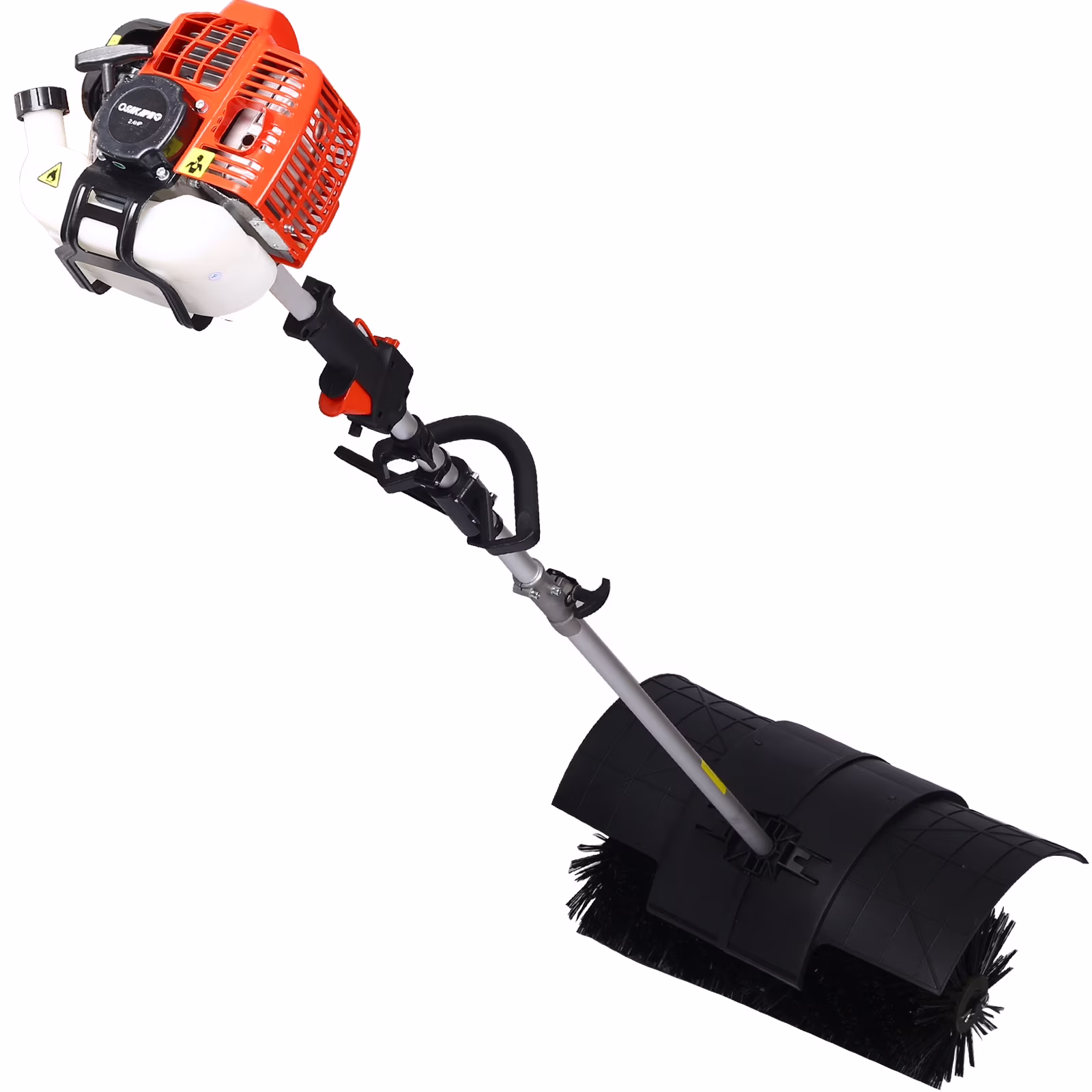 Power Snow Sweeper Brush Machine, 52cc Gasoline Walk-Behind Power Broom for Artificial Lawn Dirt Debris, 24" X 9" Brush, EPA Approved - Image 3