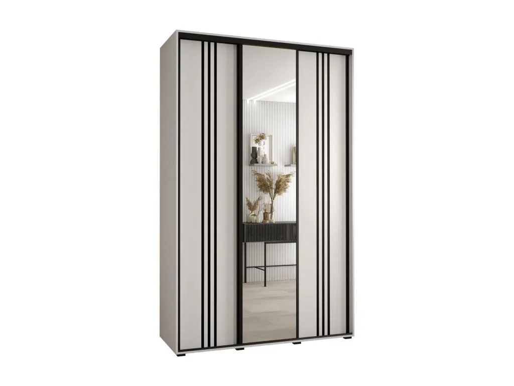 ARMARIO Casabellaes 7 DE PUERTAS CORREDERAS 235.2/160/60 3 puertas (Blanco/Blanco/Negro) EOTO59690