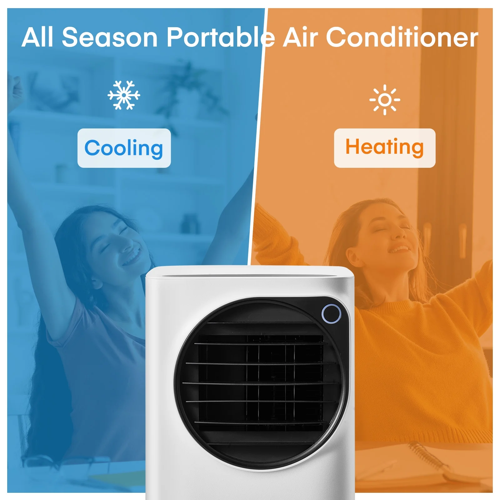 FOHERE 12000 BTU Portable Air Conditioner for Room Cooling and Heating, Covers up to 550 Sq. Ft, 4 IN 1 All Season AC Portable Air Conditioner with Remote Control and Window Kit, White - Image 14
