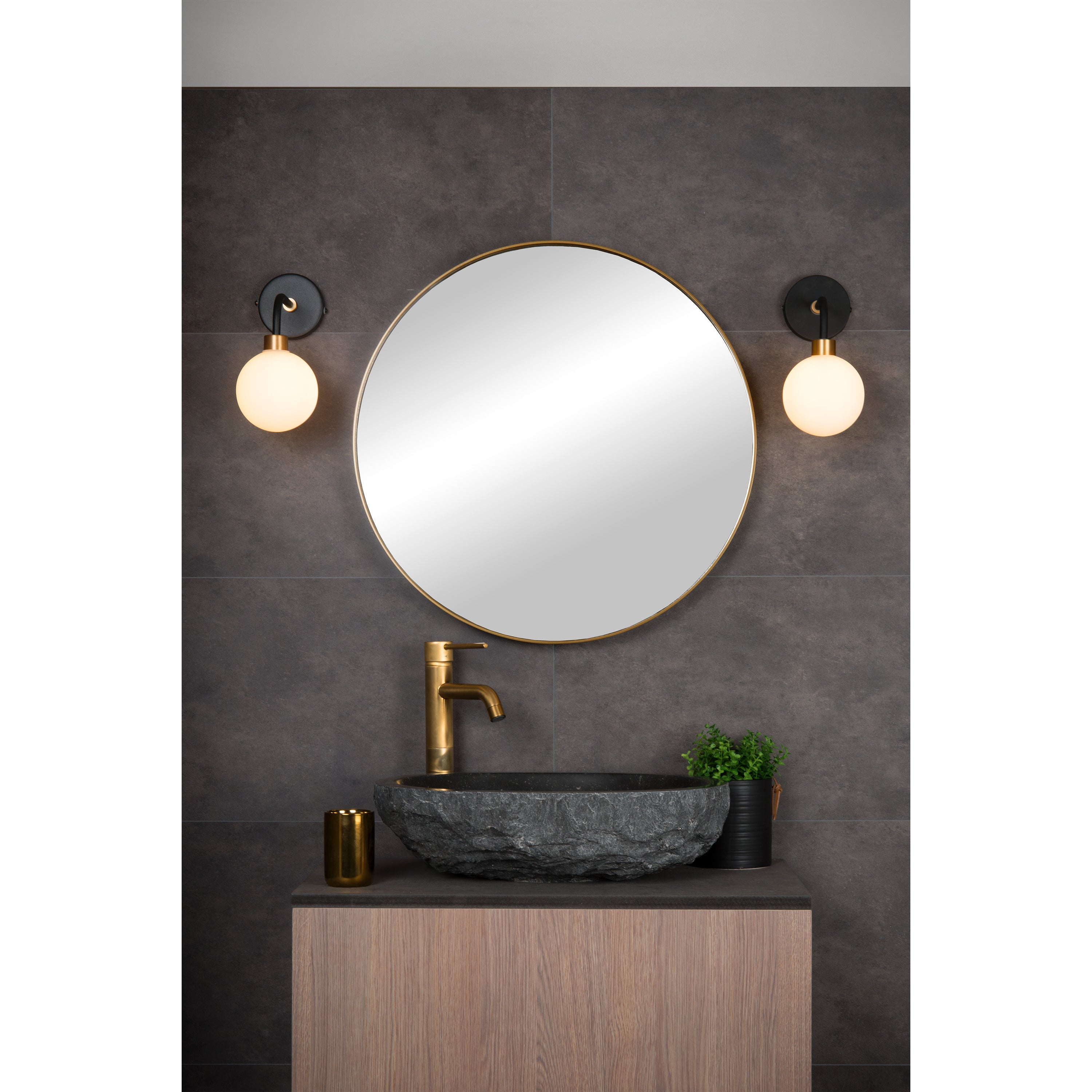Lucide BEREND - Wandlamp Badkamer - 1xG9 - IP44 -