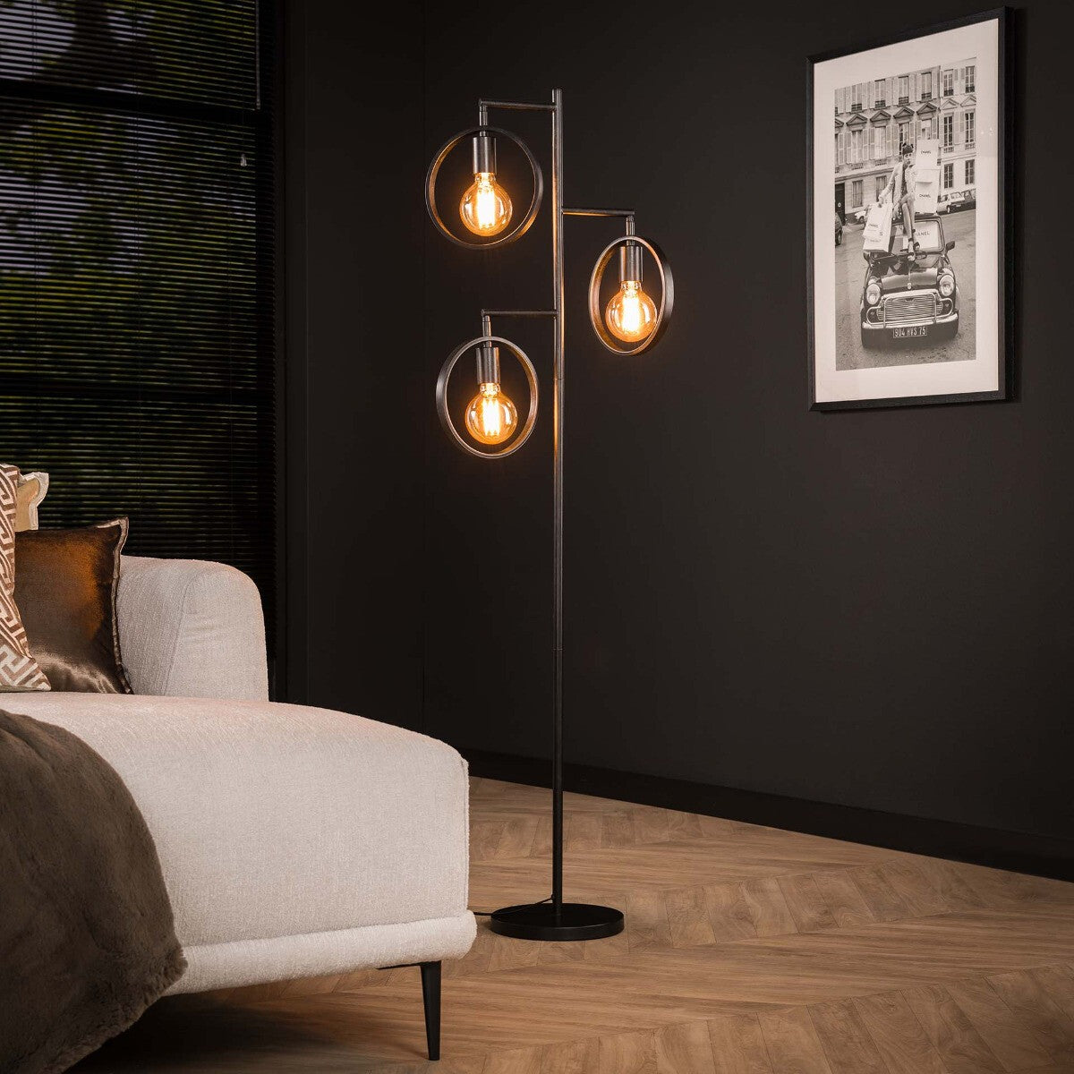 Fraaai - Caleb vloerlamp 3L metaal 155 cm