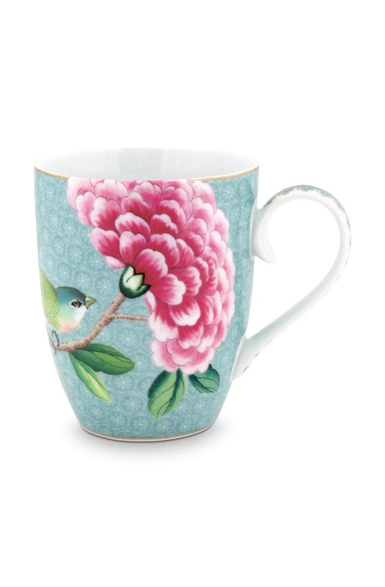 Mug Large Blushing Birds Blue