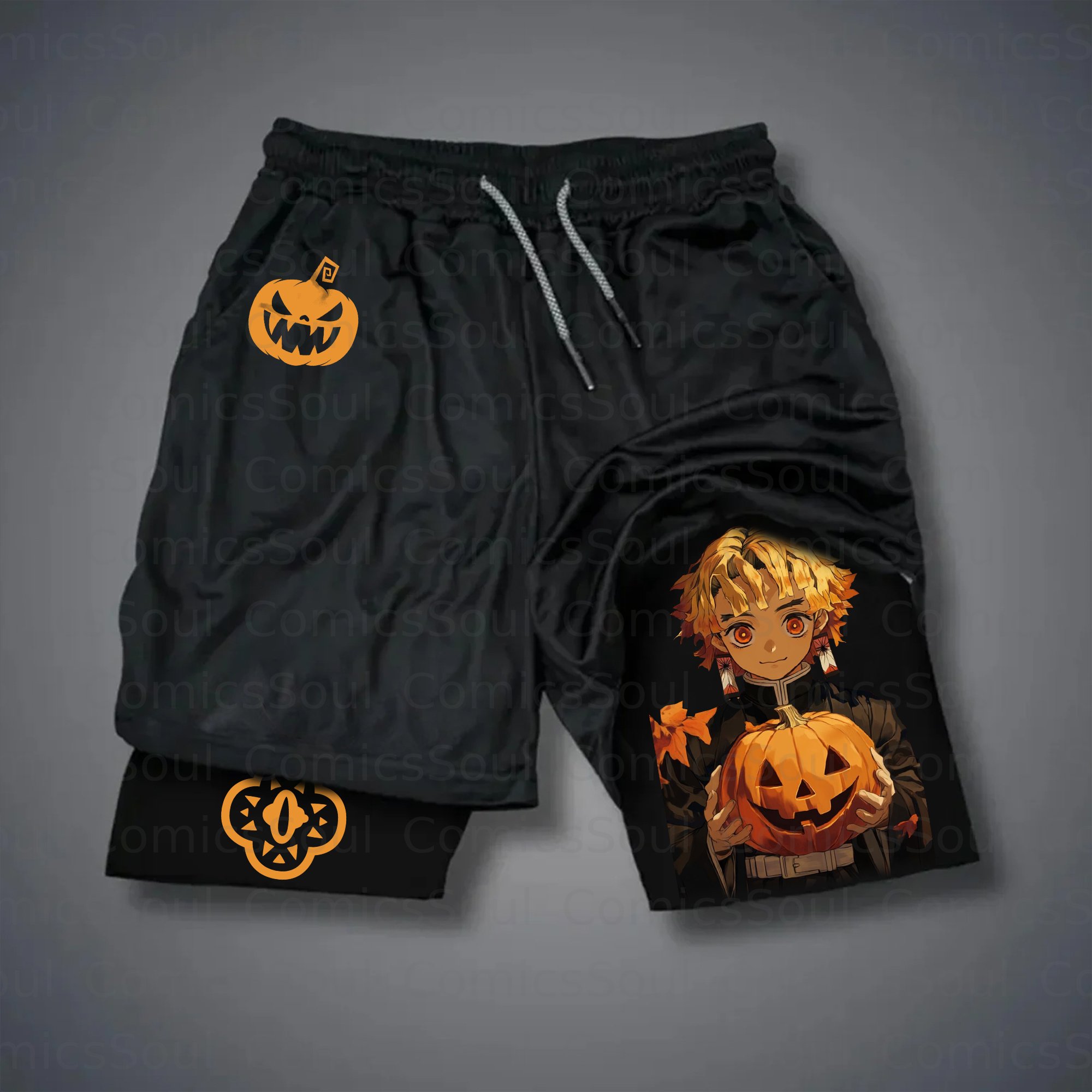 Unisex Casual Halloween Anime Streetwear Shorts
