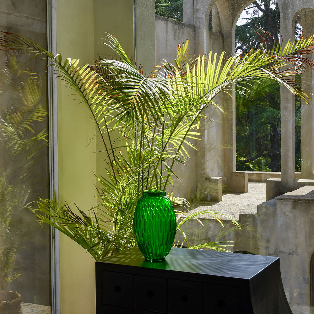 VASE PLUMES - CRISTAL VERT