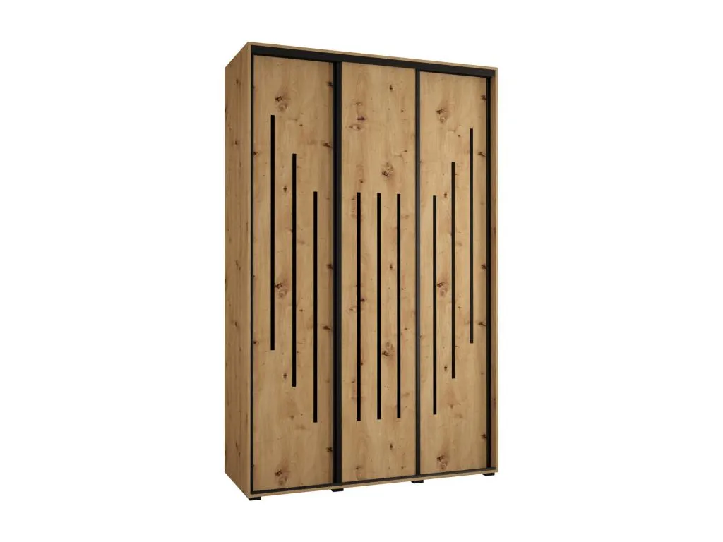 ARMARIO Hogarsens 8 DE PUERTAS CORREDERAS 235.2/150/45 3 puertas (Artisan/Artisan/Negro)