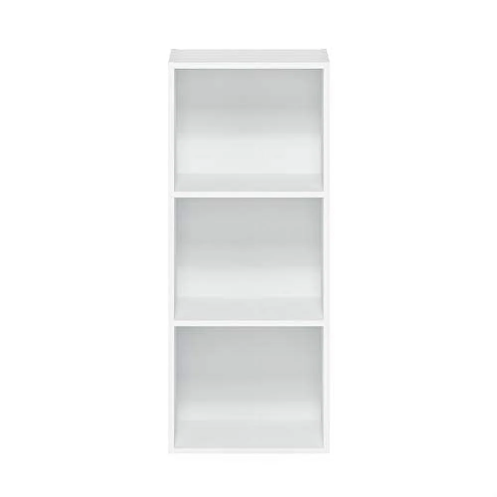 Furinno 11003WH 3 - Tier Open Shelf Bookcase, White Color - 12" W x 31.5" H x 9.3" D - image 8