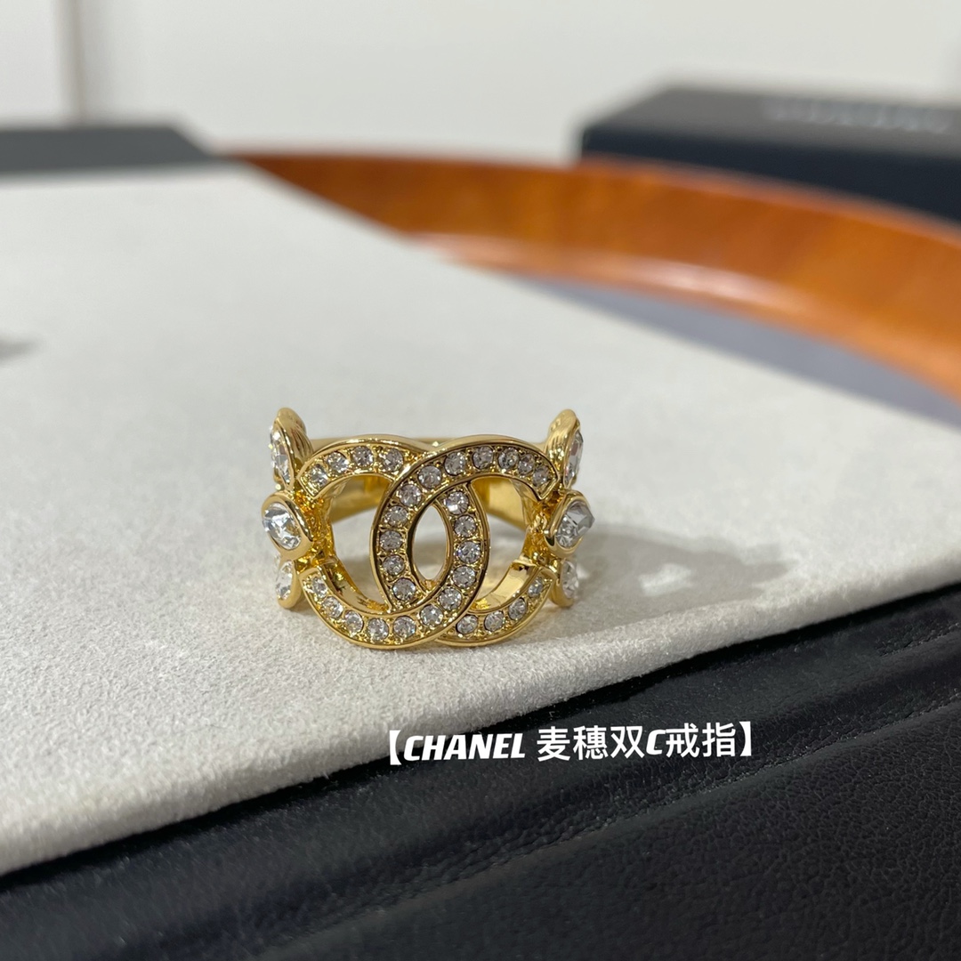 Chanel Wide Hollow Ear of Wheat Ring - Original Replica Club