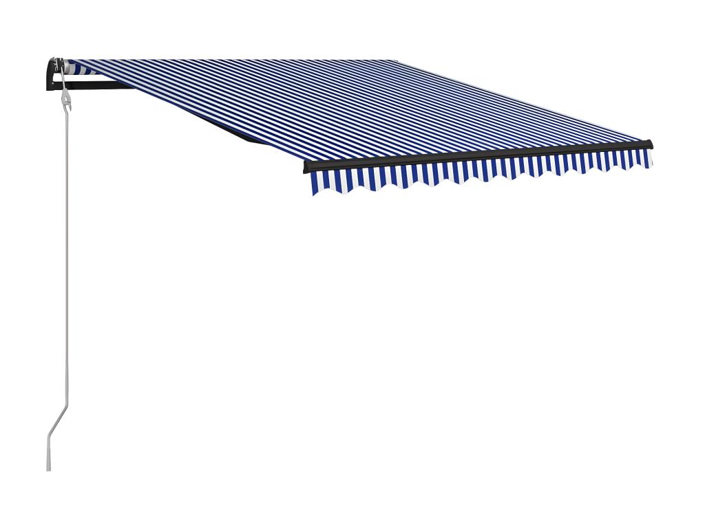 Toldo retráctil automático 350x250 Azul y Laocacasas