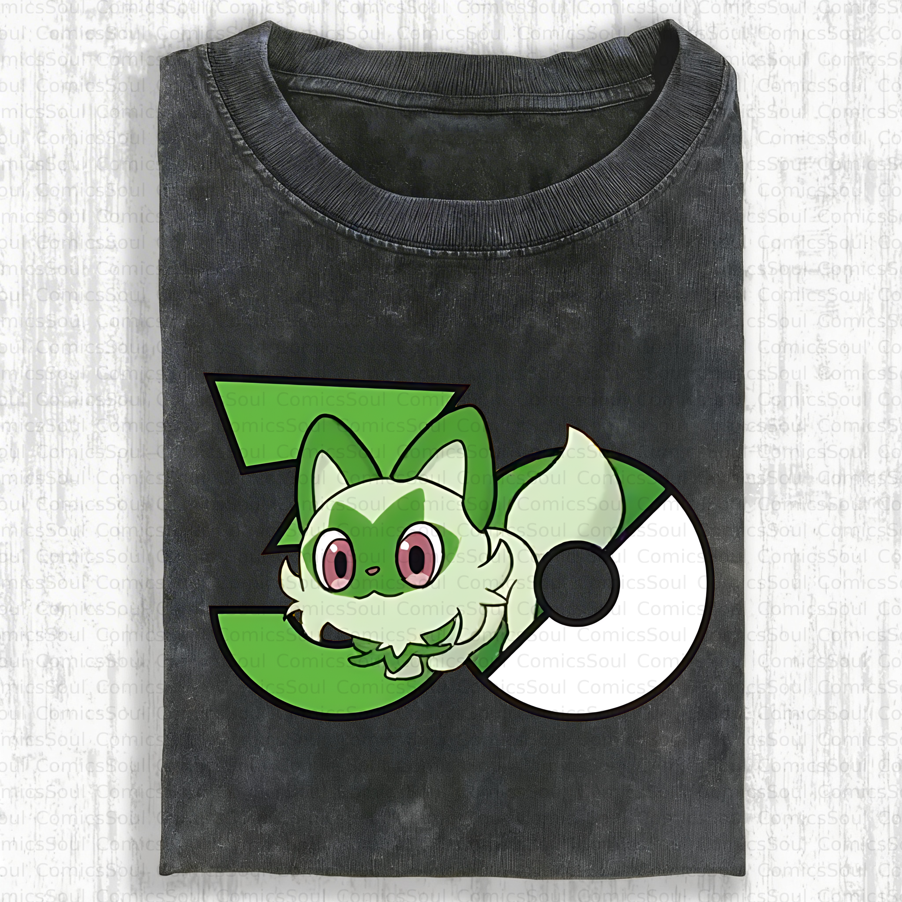 Unisex Anime Inspired Vintage Washed T-Shirt