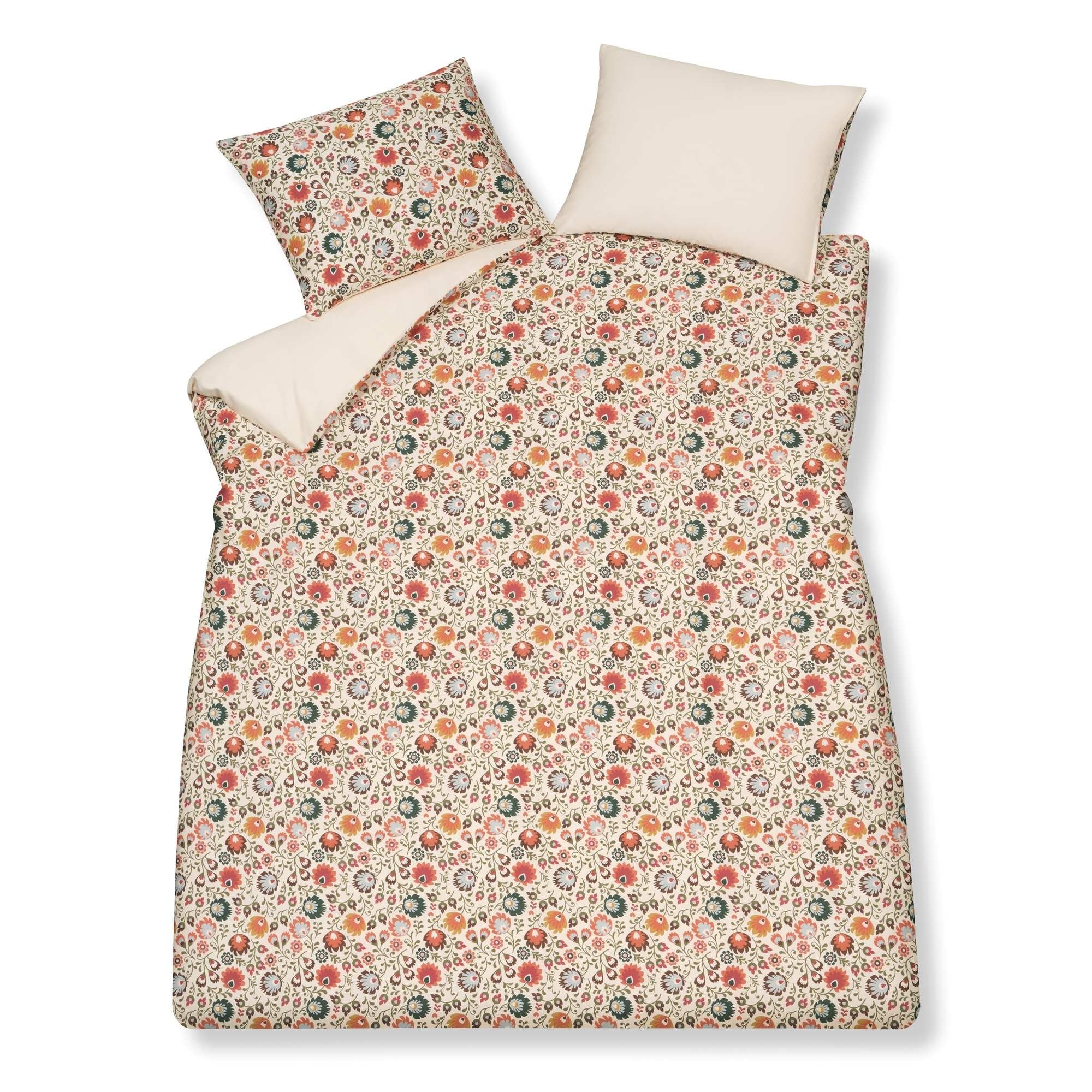 Pure 87 Dekbedovertrek Cream Tan   140 x 200 220 cm   Beige   Rood