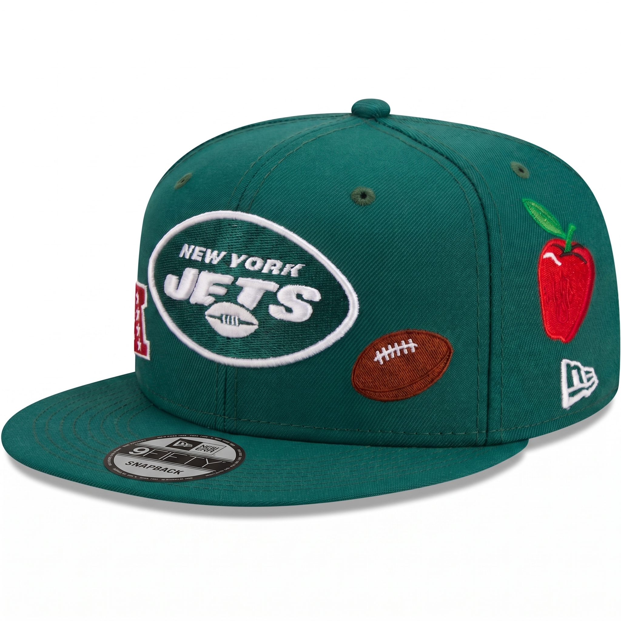 New Era Green New York Jets Local Patch 9FIFTY Snapback Hat - Byluuna Headwear
