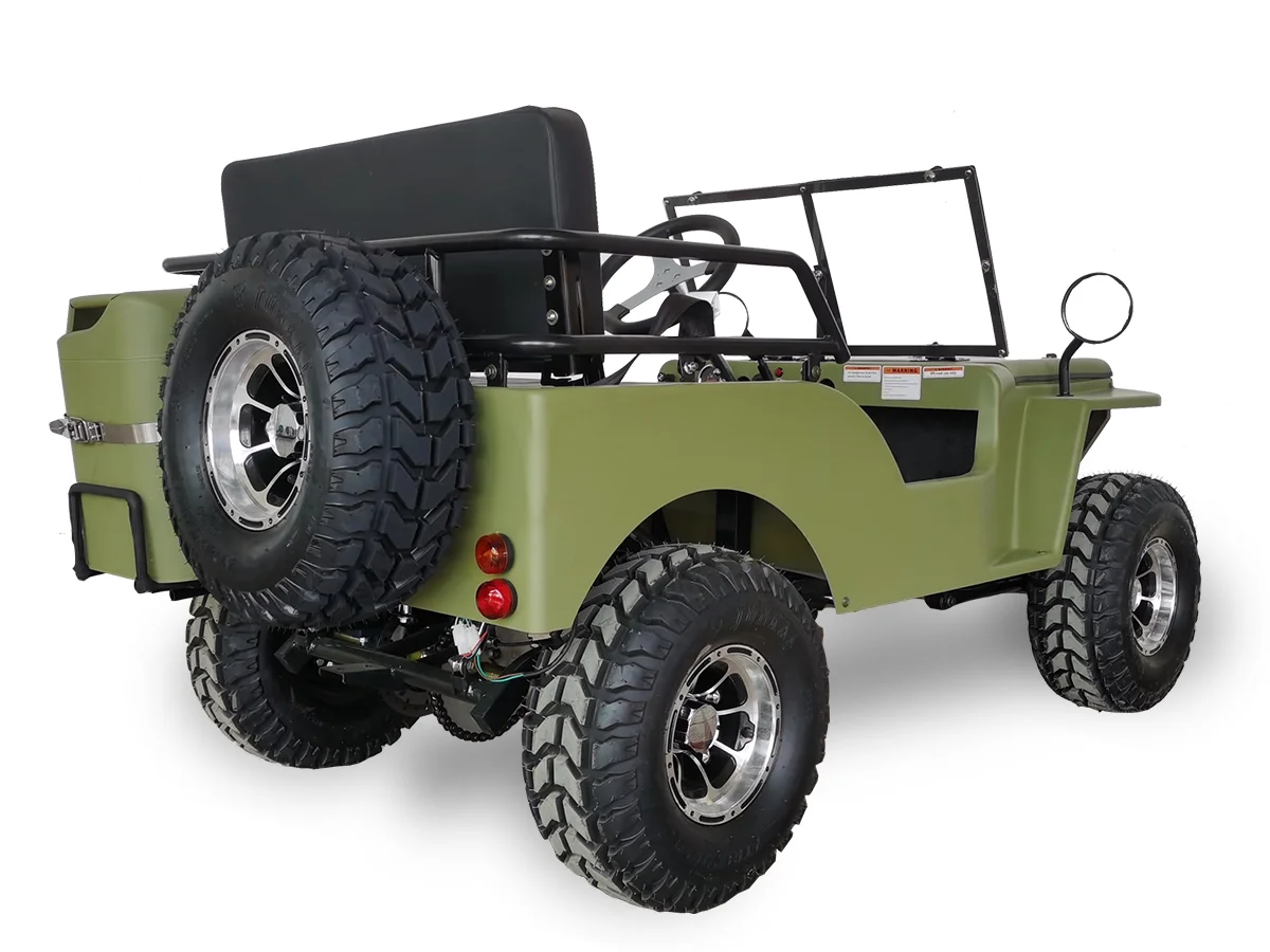 SYX MOTO 125cc Go Kart 4-Wheeler, 3-Speed + Reverse, Electric/Kick Start, 35 MPH Max Speed for Teens & Adults, Matte Green - Image 8