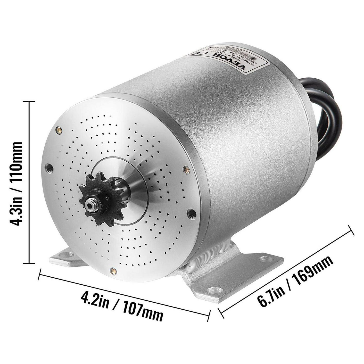 VEVOR 48V 2000W Brushless DC Motor Kit. 4300 RPM. with Controller & Throttle. for Go Kart/ATV. 10 lb - Image 8