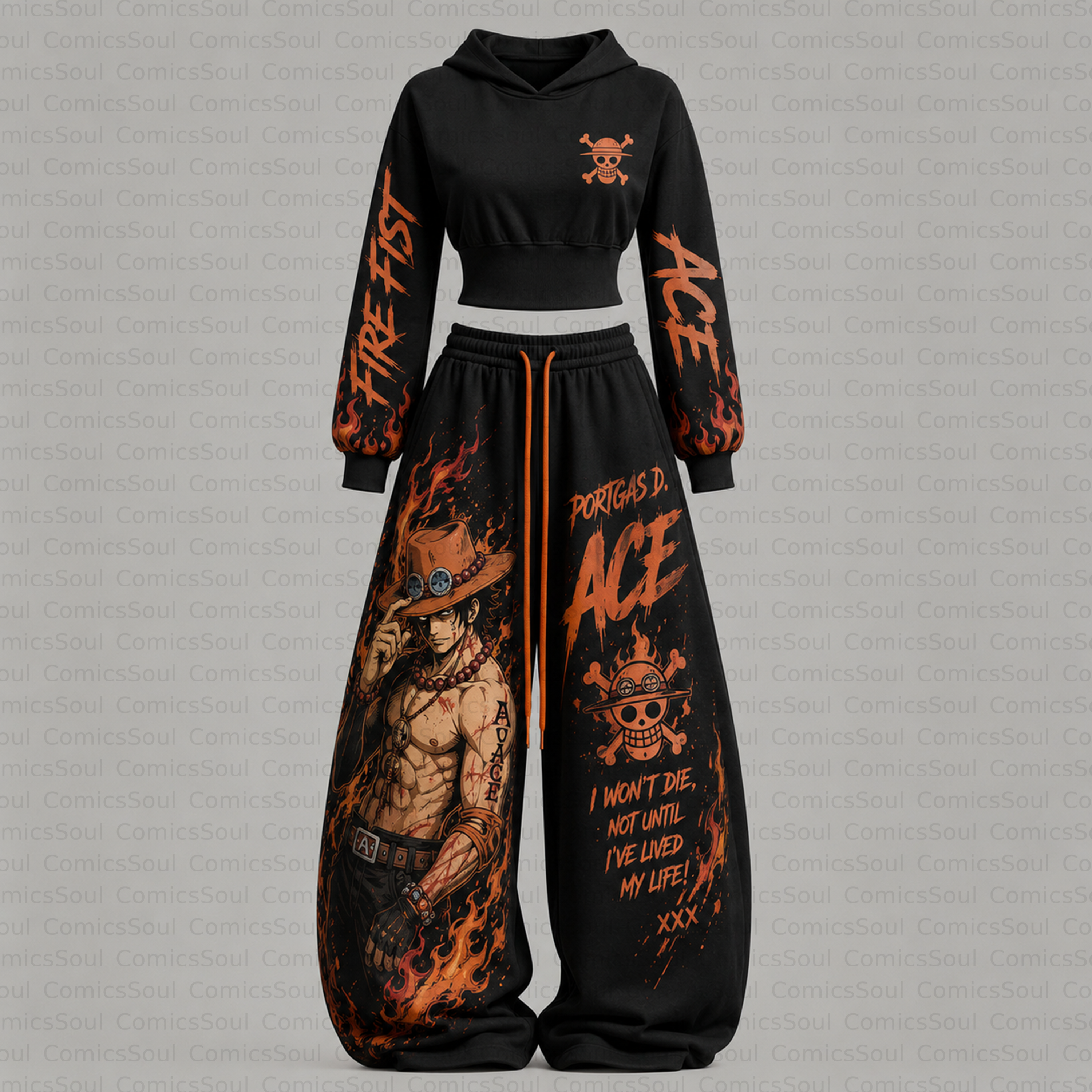 One Piece Hoodie & Pants Two Piece Tracksuit Set 3050993 TeeThreads Sustain the Scene with Custom Apparel