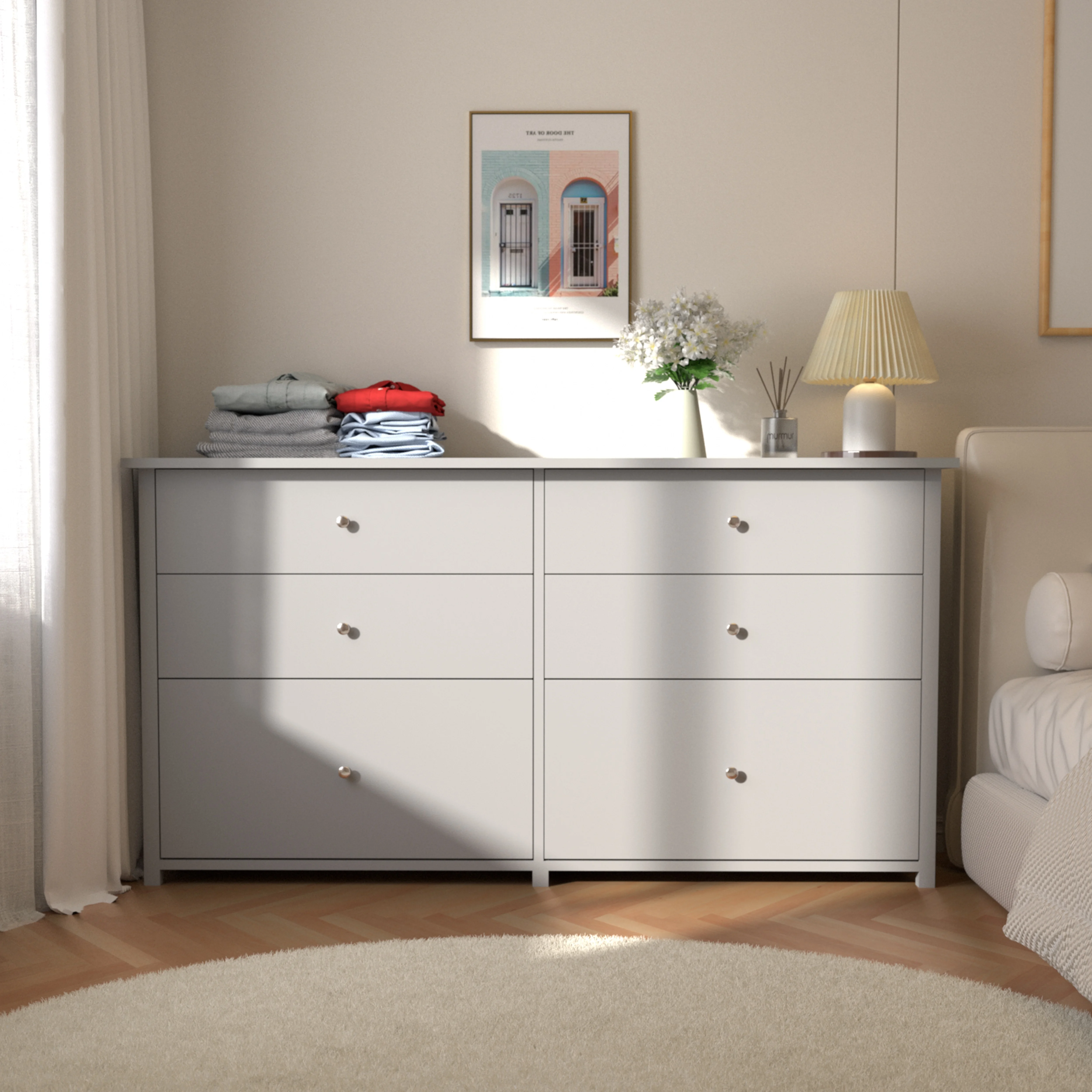 VEIKOUS Oversized 5-Drawer Dresser Chest, Large Storage Dresser for Bedroom Storage, Oak - Image 46