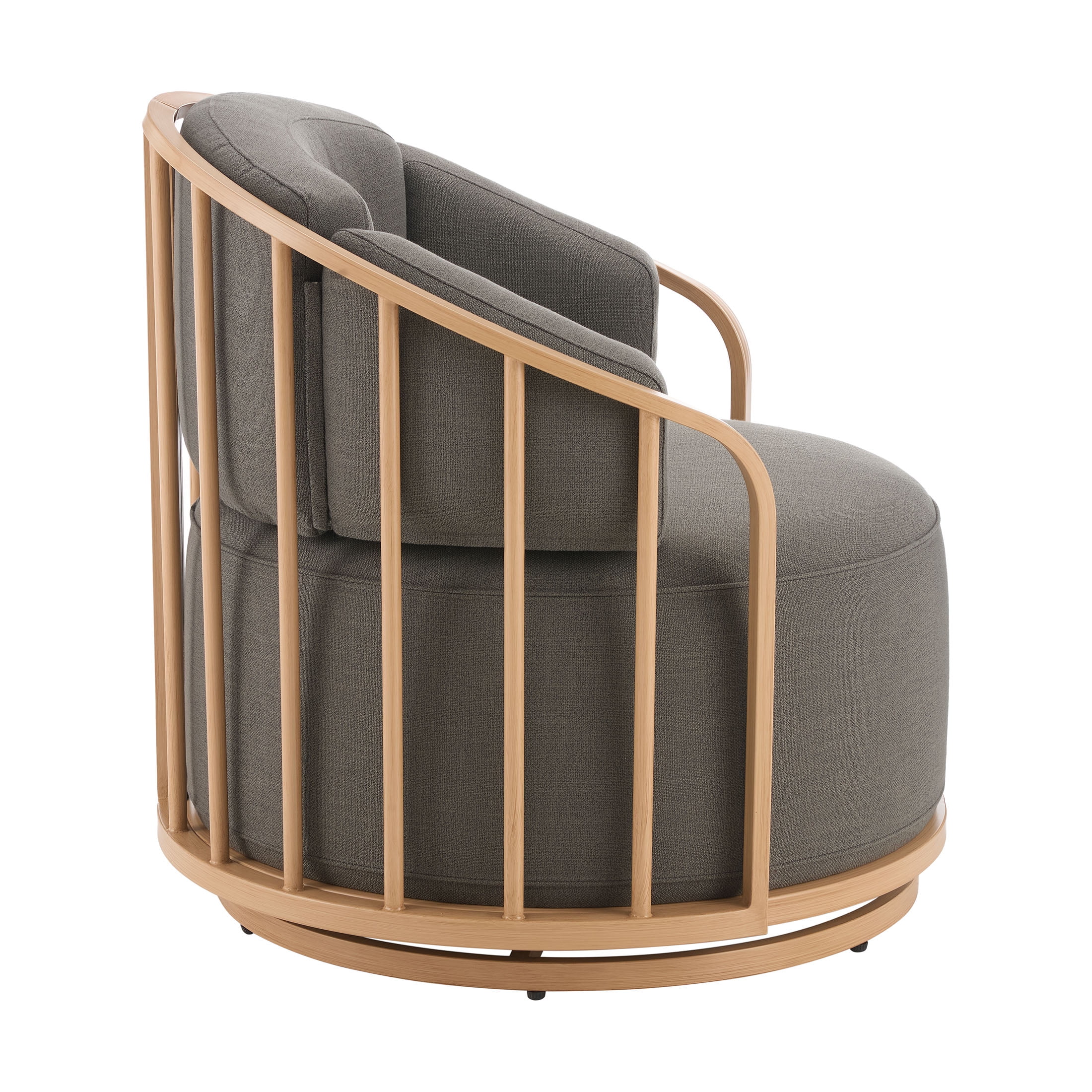 Better Homes & Gardens Lillian Swivel Birdcage Accent Chair, Cream Linen - Image 20