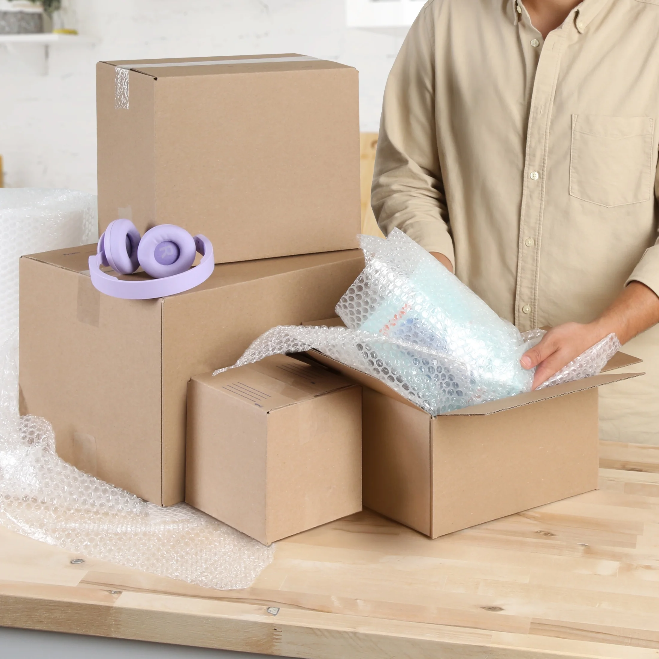 (10 pack) Pen+Gear Recycled Shipping Boxes, 6 in. L x 6 in. W x 6 in. H, 30-Count - image 4