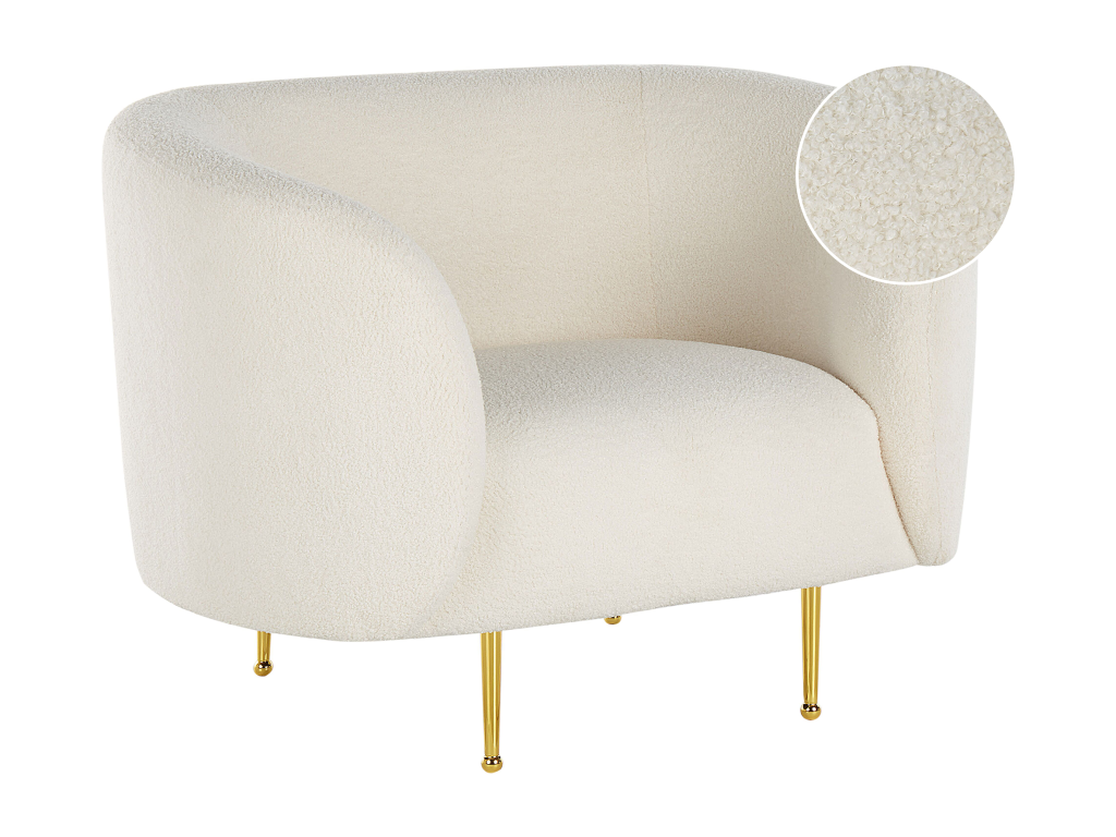 Sillón Confortzx Bouclé Blanco