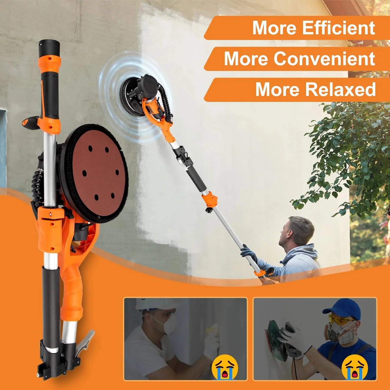 Drywall Sander With Vacuum And LED Light - 1000W - Image 5 Drywall Sander With Vacuum And LED Light - 1000W - Image 5