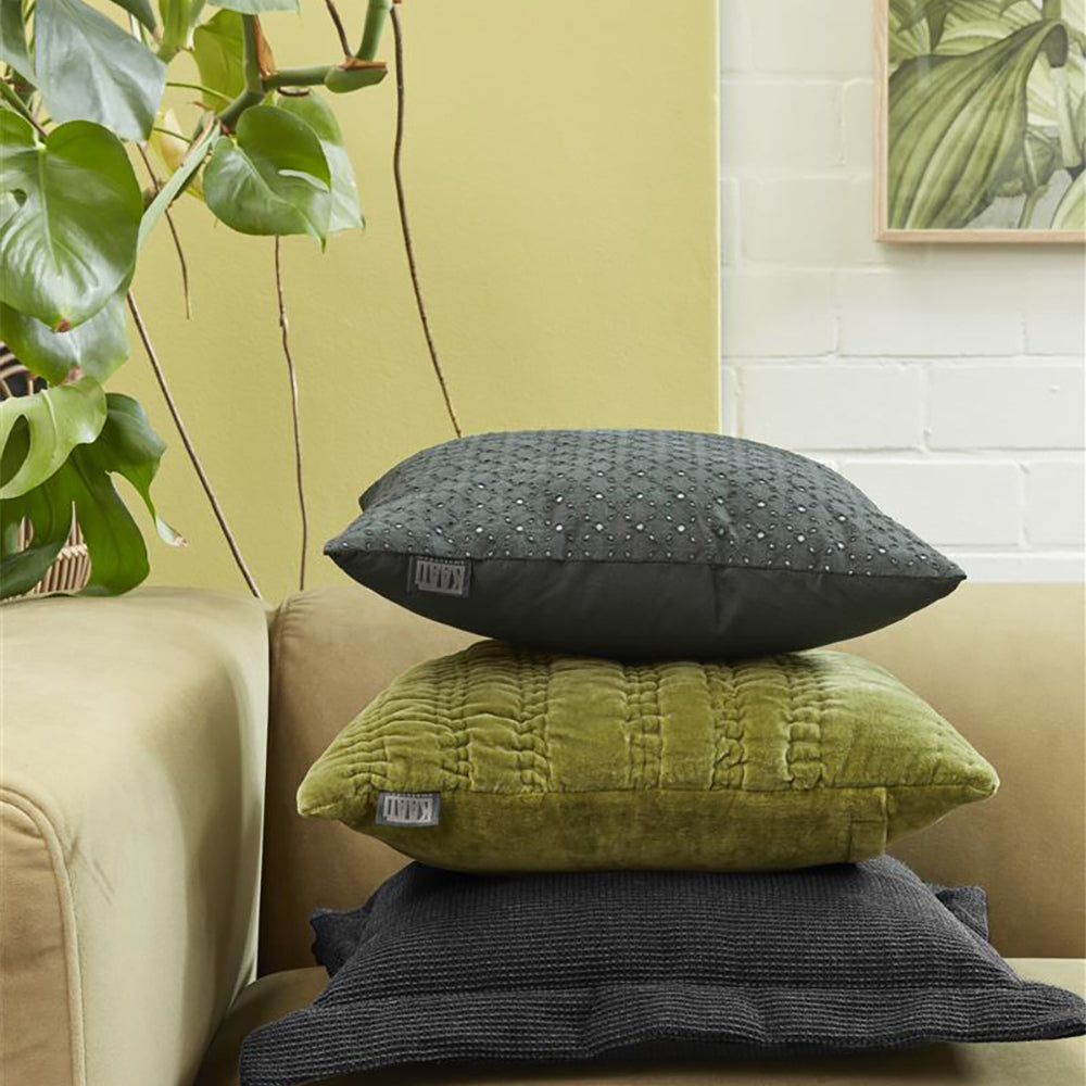 KAAT Amsterdam Quilta Sierkussen 43 x 43 cm - Olijfgroen