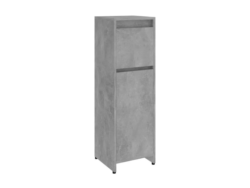 Armario de baño contrachapada gris hormigón 30x30x95 cm duim26023